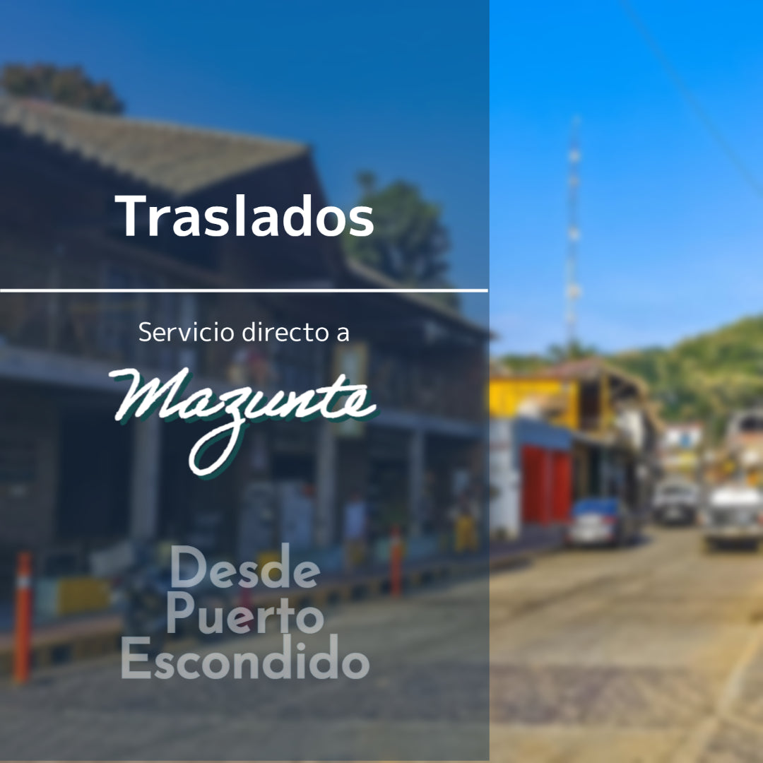 Servicio de transporte DIRECTO a Mazunte desde Puerto Escondido